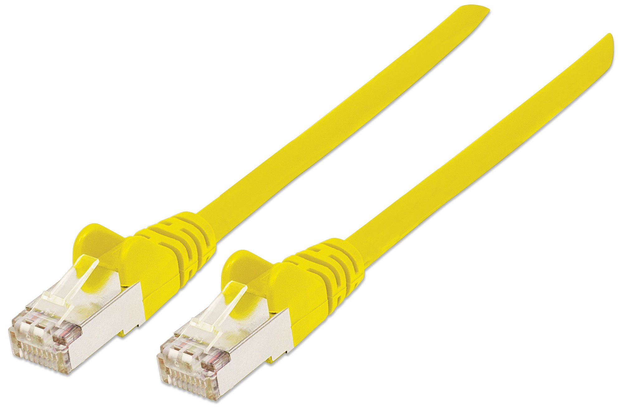 Intellinet Network Patch Cable, Cat6A, 1m, Yellow, Copper, S/FTP, LSOH / LSZH, PVC, RJ45, Gold Plated Contacts, Snagless, Booted, Lifetime Warranty