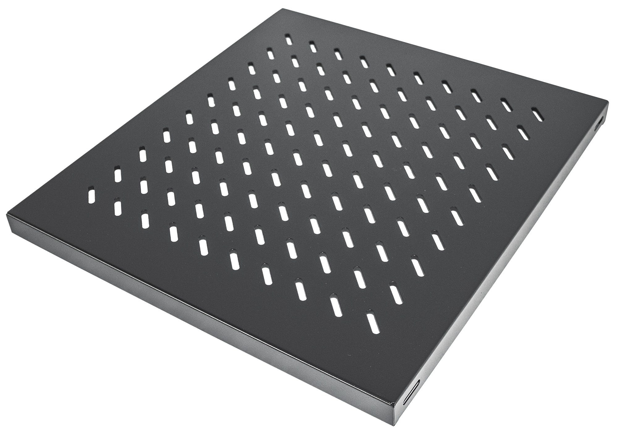 Intellinet 19" Fixed Shelf, 1U, 525mm Depth, Max 50kg, Black