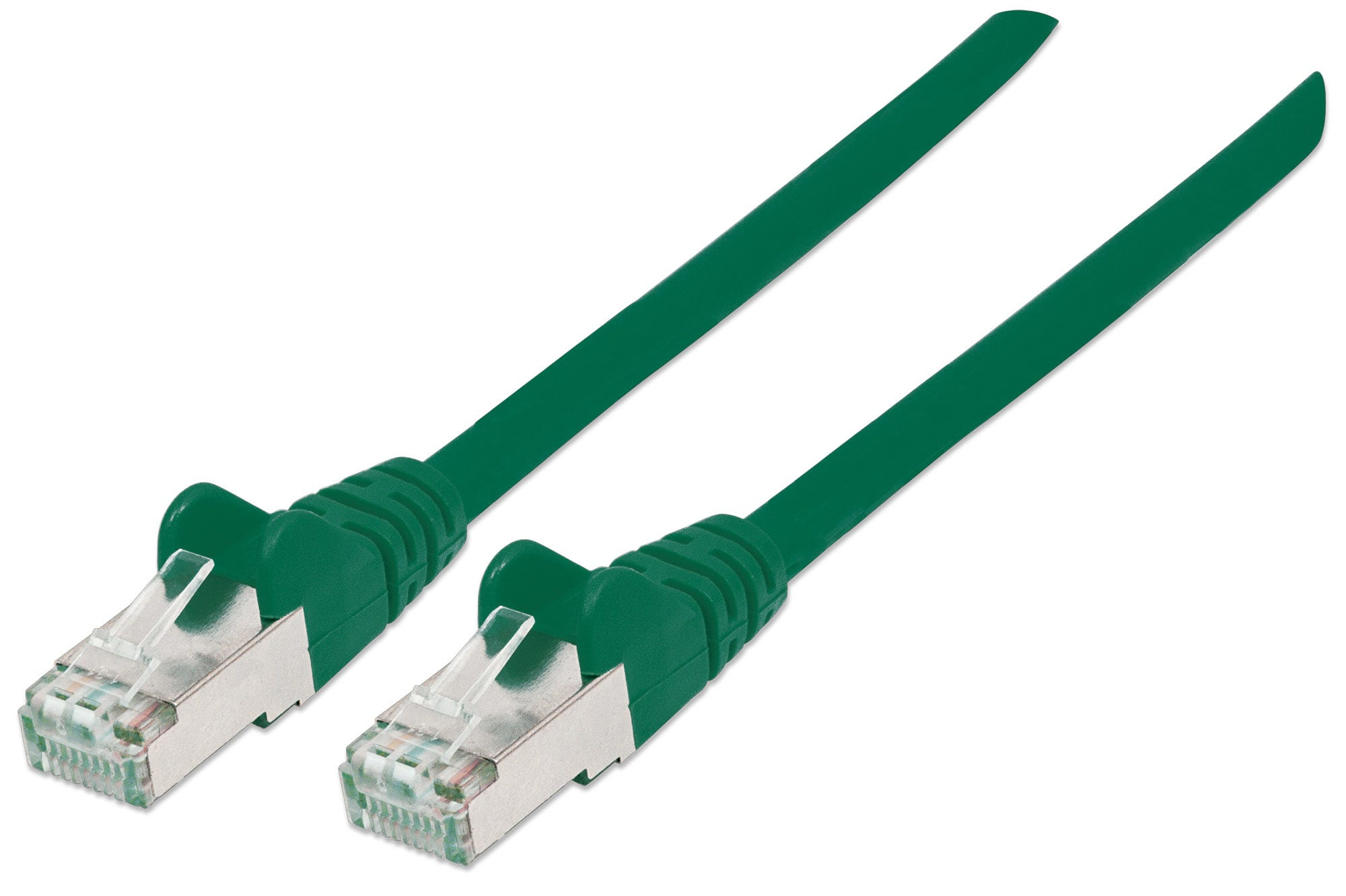 Intellinet Network Patch Cable, Cat6A, 10m, Green, Copper, S/FTP, LSOH / LSZH, PVC, RJ45, Gold Plated Contacts, Snagless, Booted, Lifetime Warranty