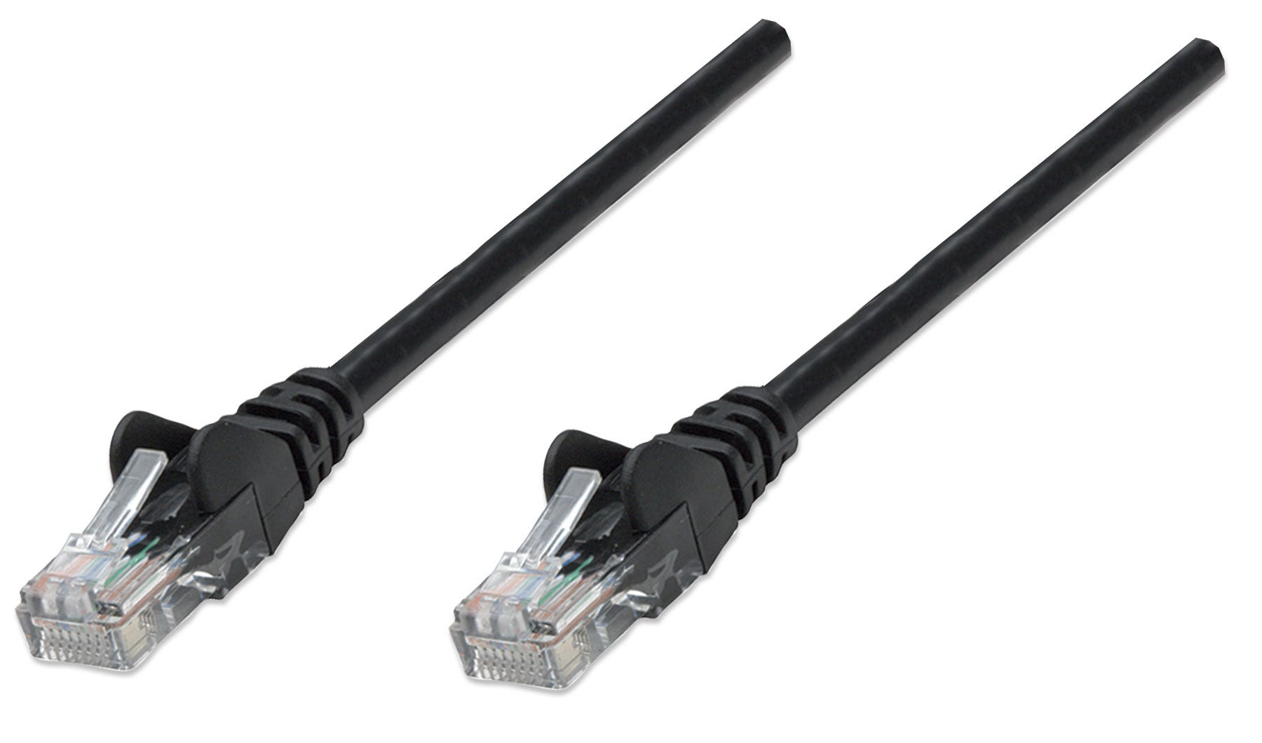 Intellinet Network Patch Cable, Cat6A, 0.25m, Black, Copper, S/FTP, LSOH / LSZH, PVC, RJ45, Gold Plated Contacts, Snagless, Booted, Lifetime Warranty