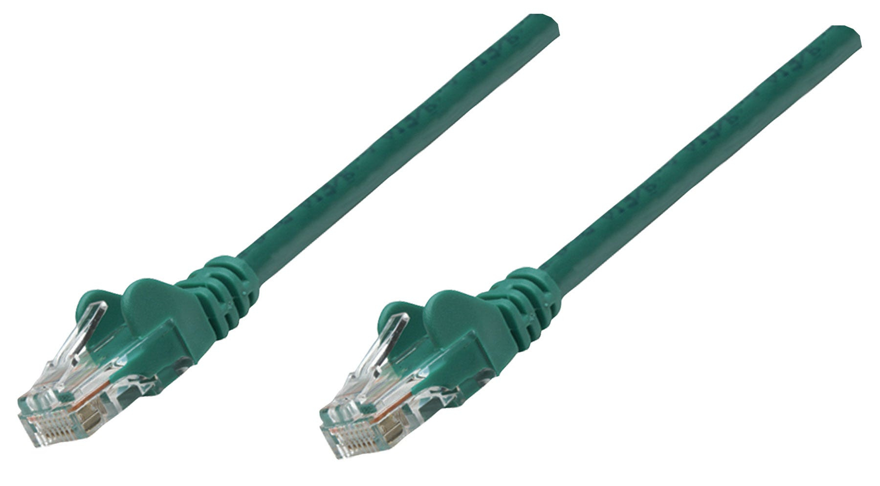 Intellinet Network Patch Cable, Cat6A, 0.25m, Green, Copper, S/FTP, LSOH / LSZH, PVC, RJ45, Gold Plated Contacts, Snagless, Booted, Lifetime Warranty