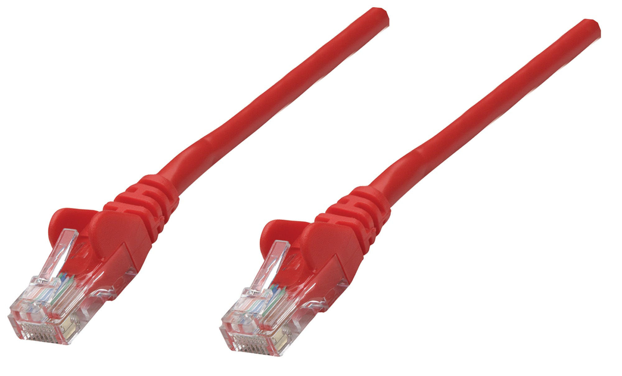 Intellinet Network Patch Cable, Cat5e, 1.5m, Red, CCA, SF/UTP, PVC, RJ45, Gold Plated Contacts, Snagless, Booted, Lifetime Warranty