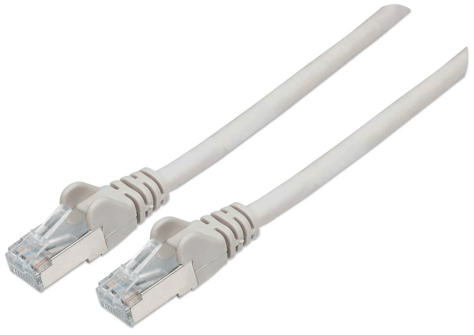 Intellinet Network Patch Cable, Cat7 Cable/Cat6A Plugs, 1m, Grey, Copper, S/FTP, LSOH / LSZH, PVC, RJ45, Gold Plated Contacts, Snagless, Booted, Lifetime Warranty