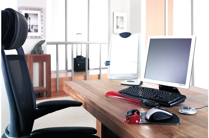 Kensington Duo Gel MousePad with Wrist Support - Red/Black