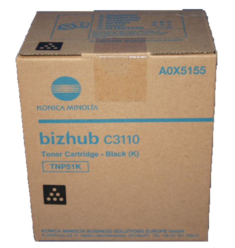 Konica Minolta A0X5155/TNP-51K Toner black, 5K pages ISO/IEC 19798 for KM Bizhub C 3110