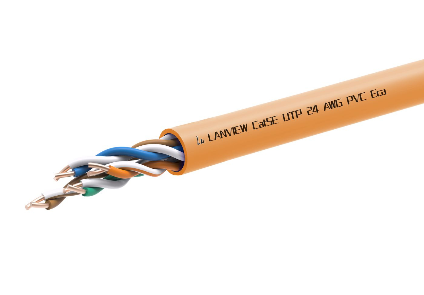 Lanview LVN122005 networking cable Orange 305 m Cat5e U/UTP (UTP)