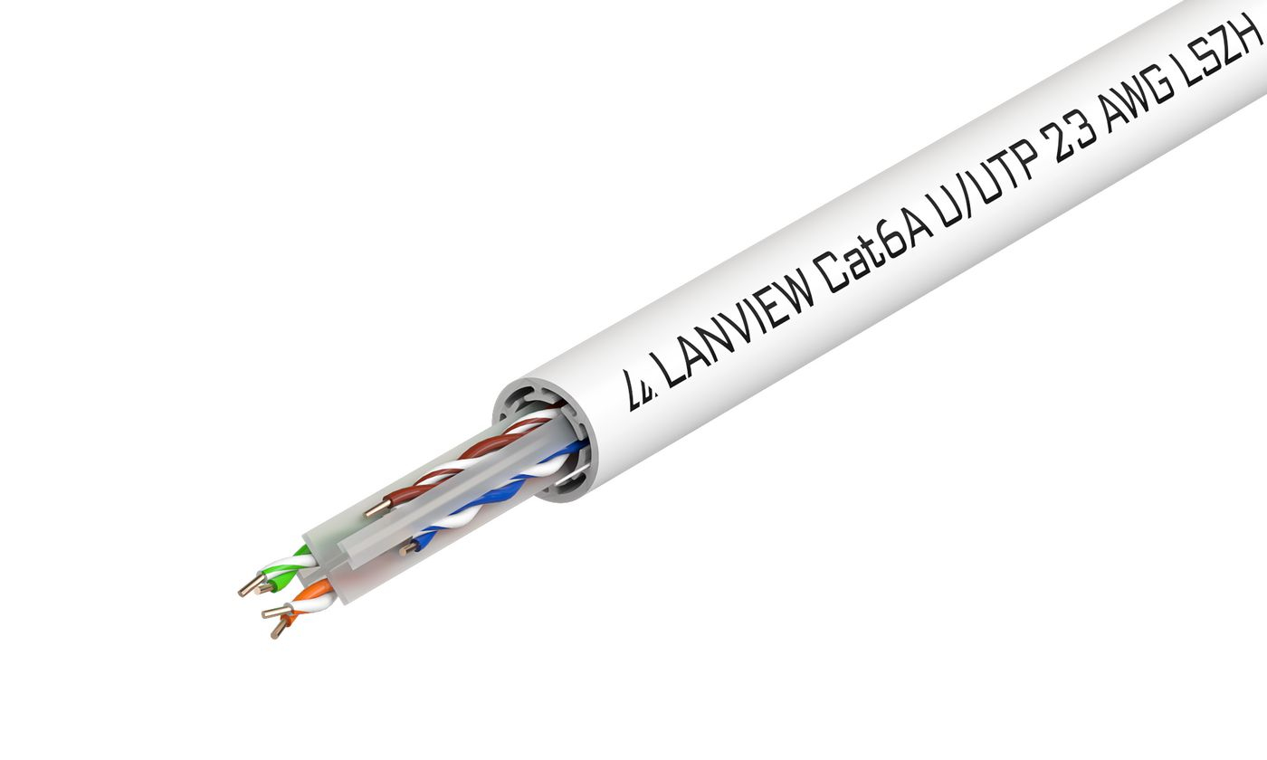 Lanview LVN122182 networking cable White 500 m Cat6a U/UTP (UTP)