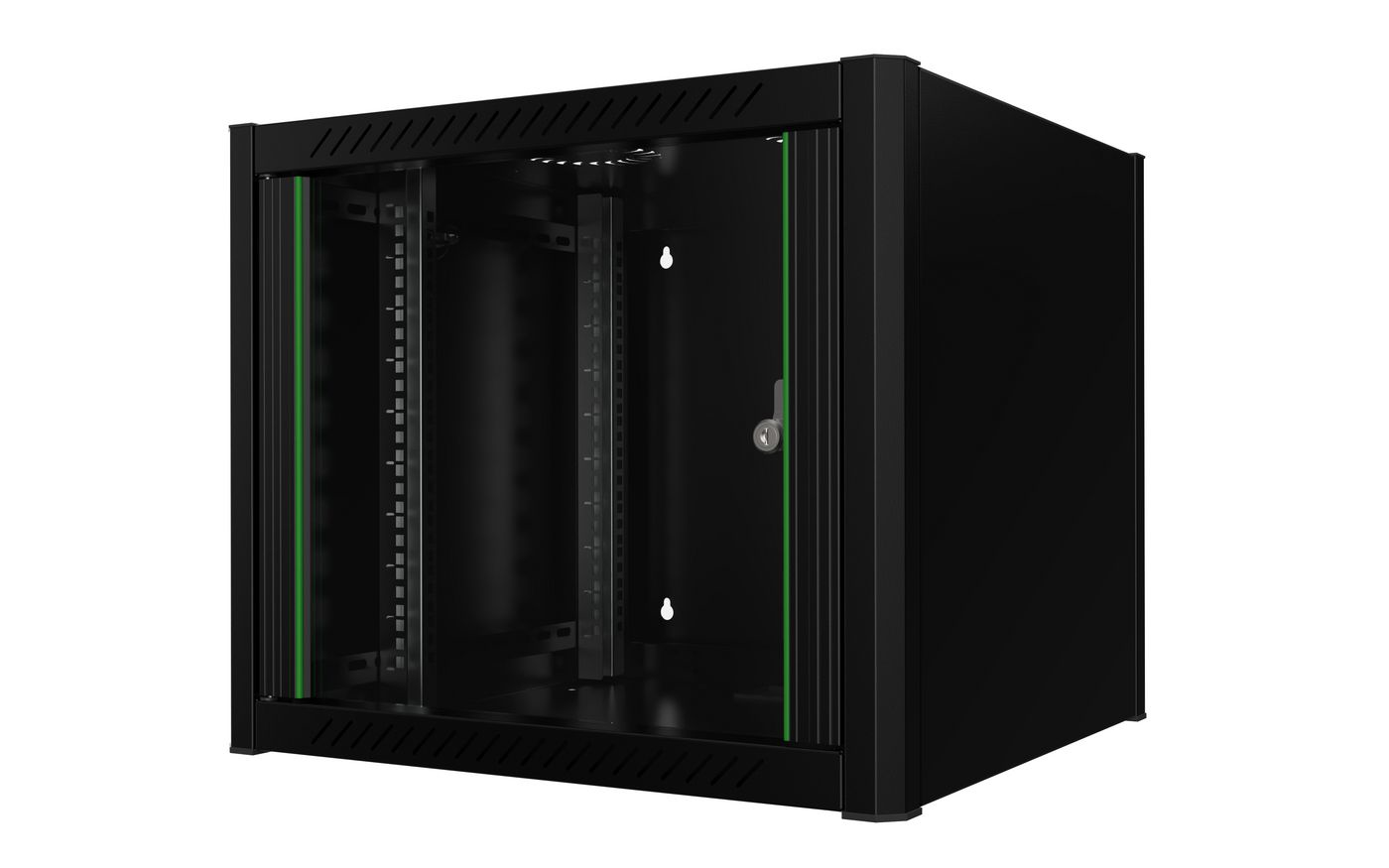 Lanview RWM09U56BL rack cabinet 9U Wall mounted rack Black