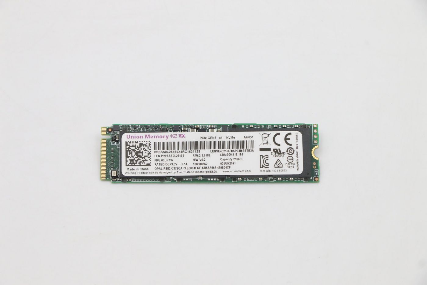 Lenovo 256G PCIe 3x4