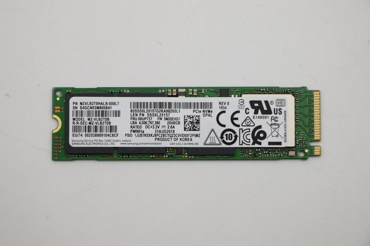 Lenovo SSD M.2 2280 PCIe NVMe 2TB