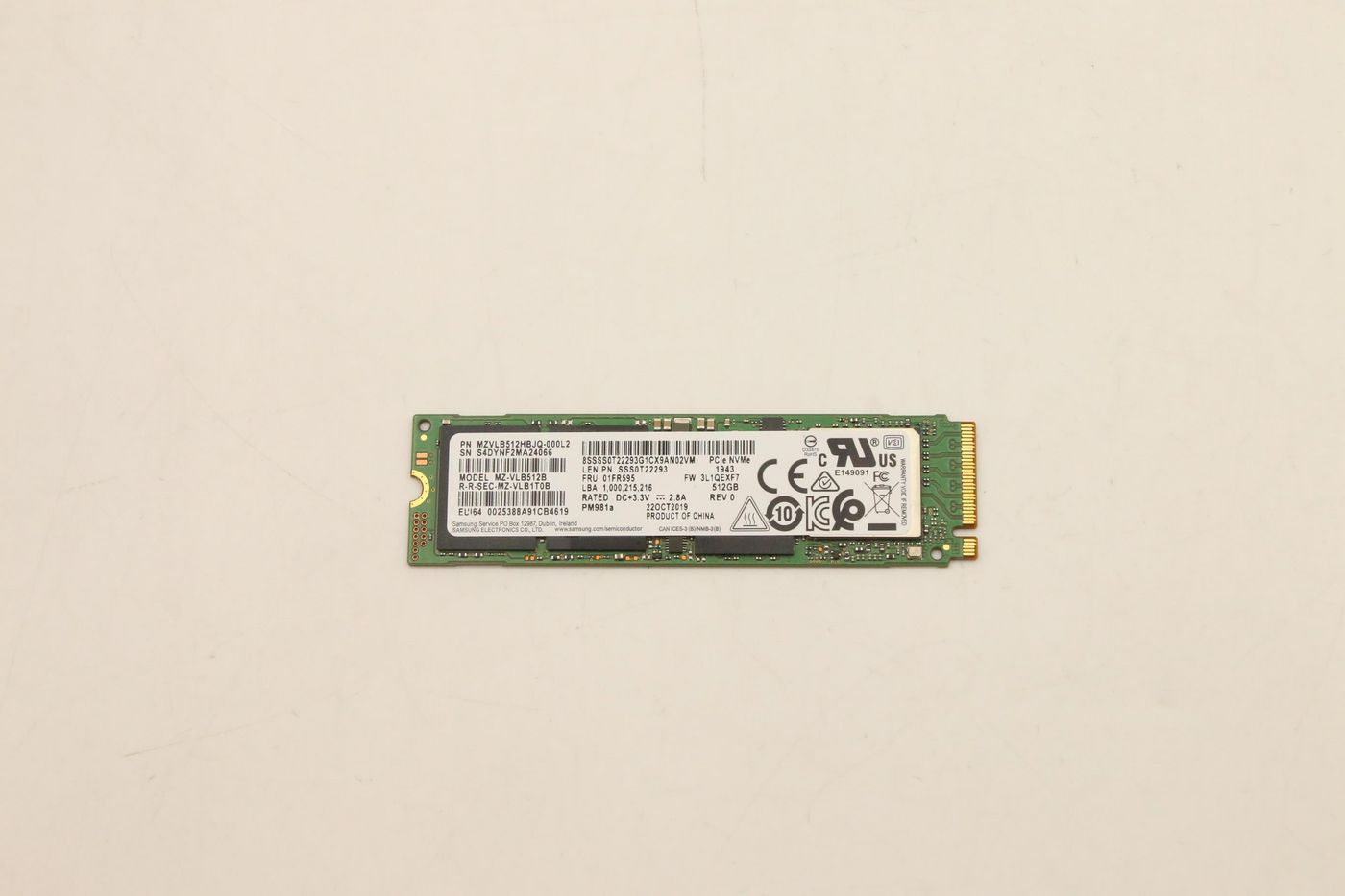 Lenovo 512GB M.2 PCIe NVMe