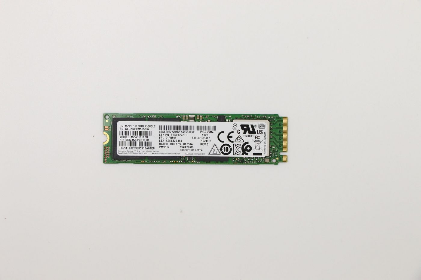 Lenovo 1TB M.2 PCIe NVMe SSD,