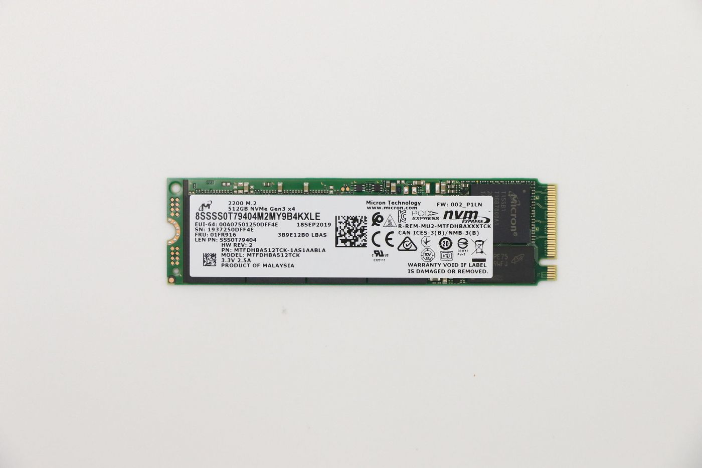 Lenovo 512GB M.2 PCIe NVMe SSD