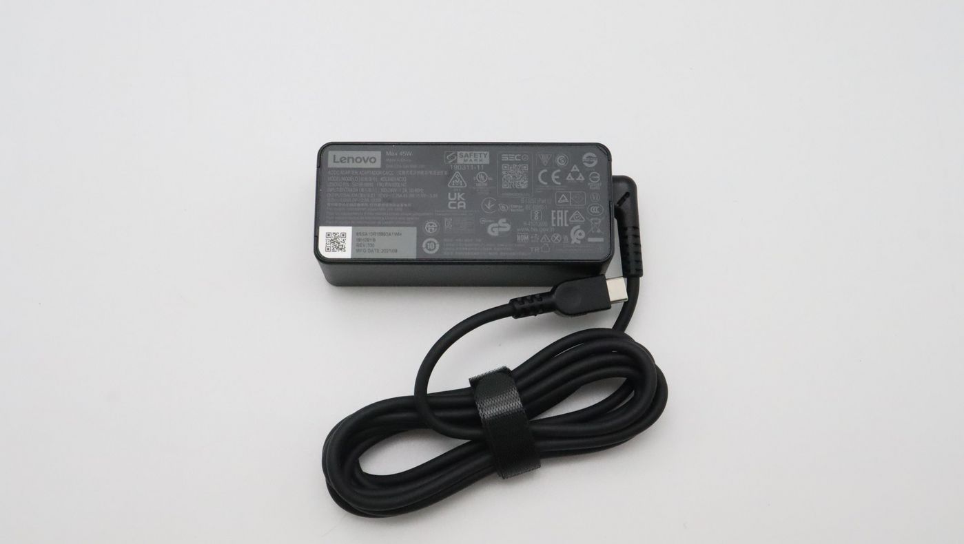 Lenovo 45W USB-C laptop charger with