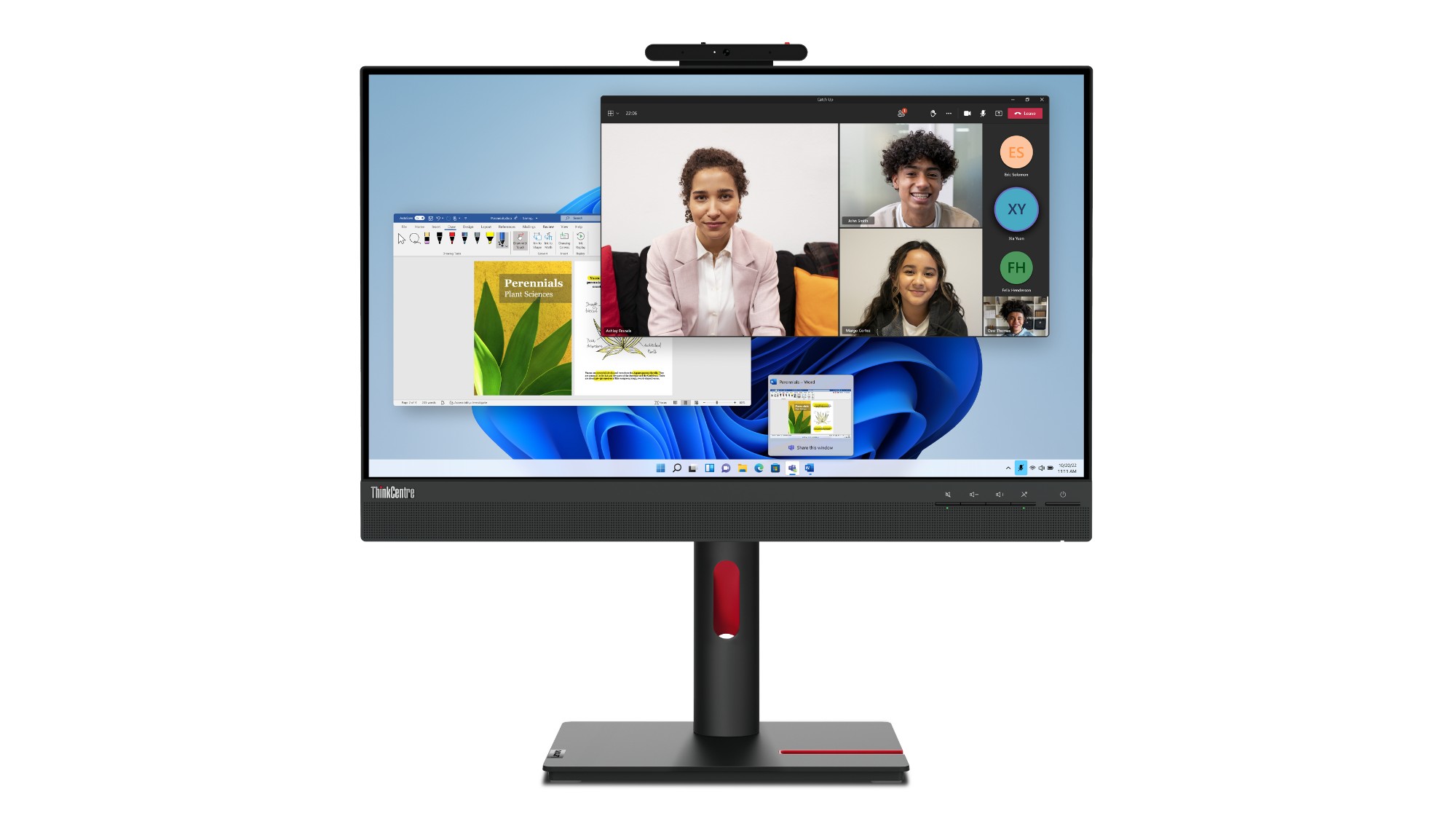 Lenovo ThinkCentre Tiny-In-One 24 Gen 5 LED display 60.5 cm (23.8") 1920 x 1080 pixels Full HD Touchscreen Black