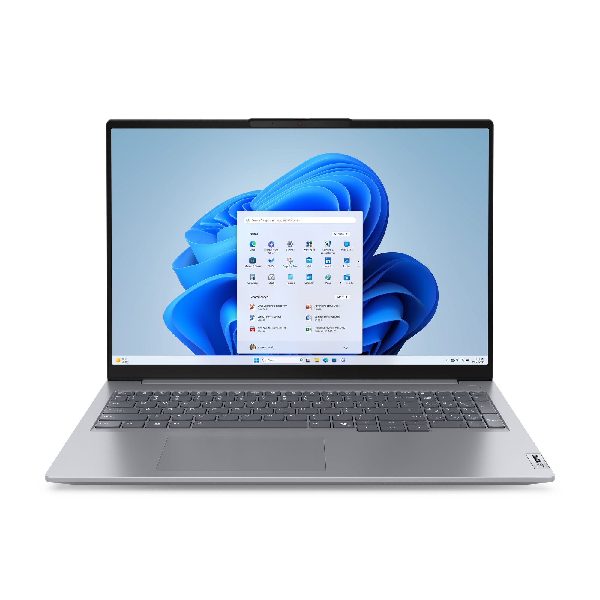 Lenovo ThinkBook 16 G7 IML Intel Core Ultra 5 125U Laptop 40.6 cm (16") WUXGA 16 GB LPDDR5-SDRAM 256 GB SSD Wi-Fi 6E (802.11ax) Windows 11 Pro UK English Grey