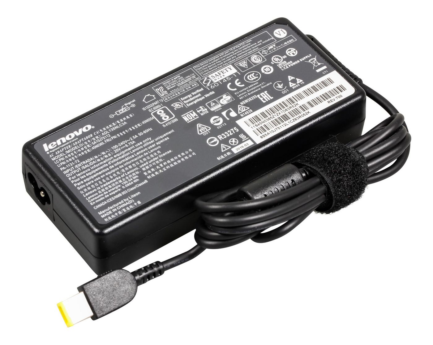 Lenovo AC Adapter 135W (Slim Tip) includes power cable