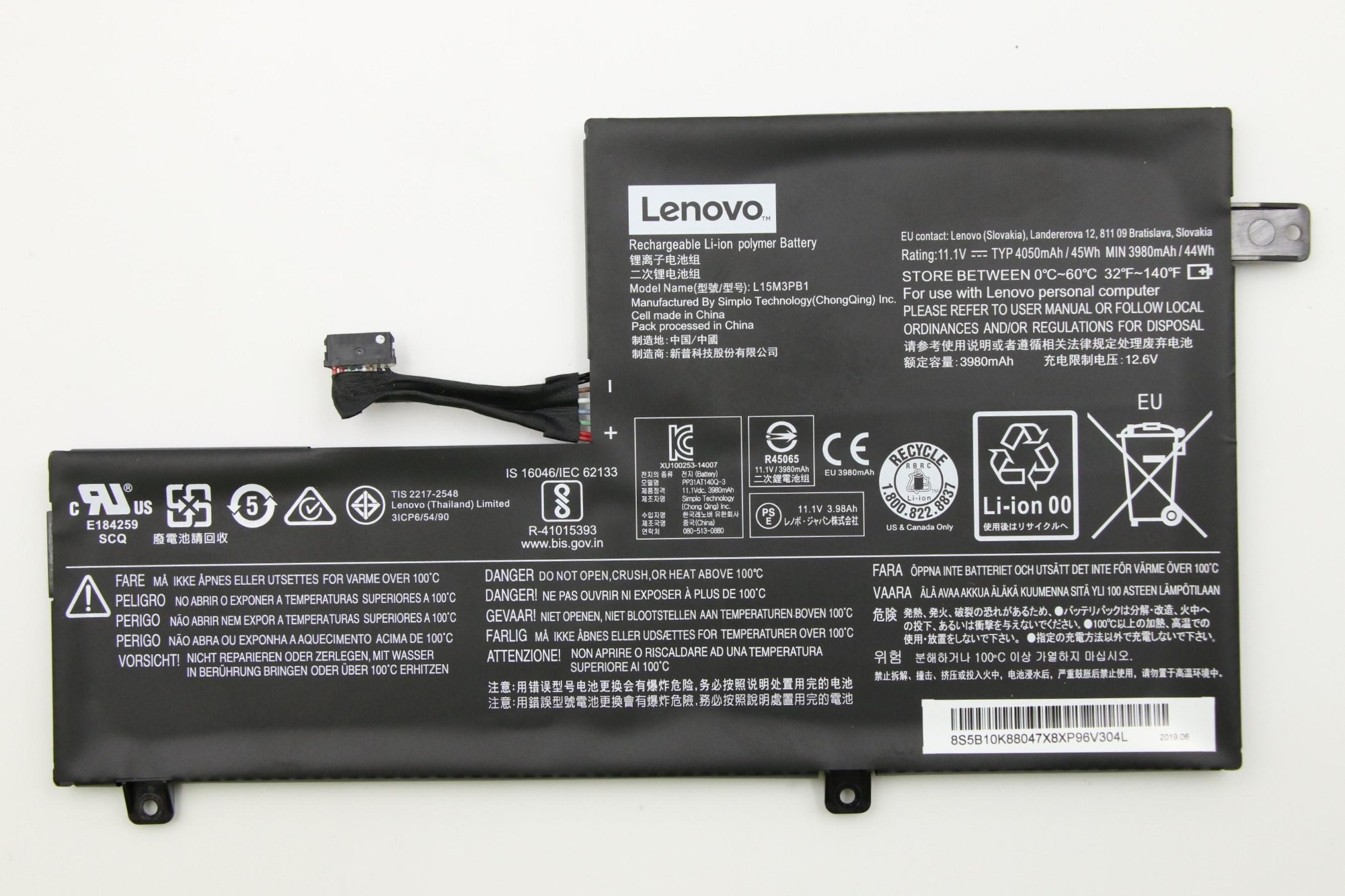 Lenovo 5B10K88047 laptop spare part Battery