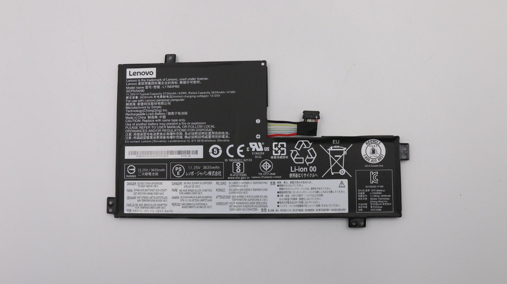 Lenovo 5B10S73396 laptop spare part Battery
