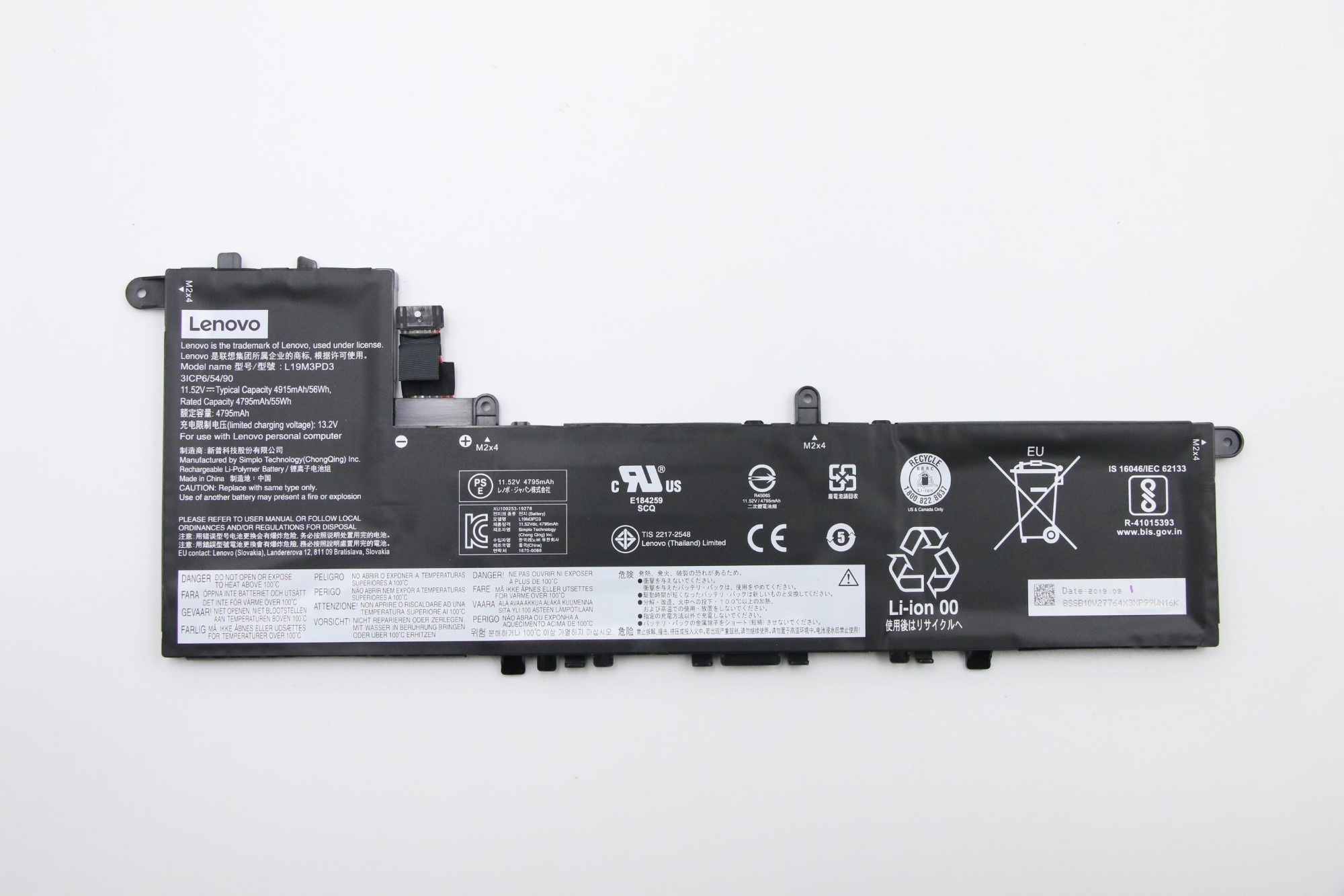 Lenovo 5B10V27761 laptop spare part Battery