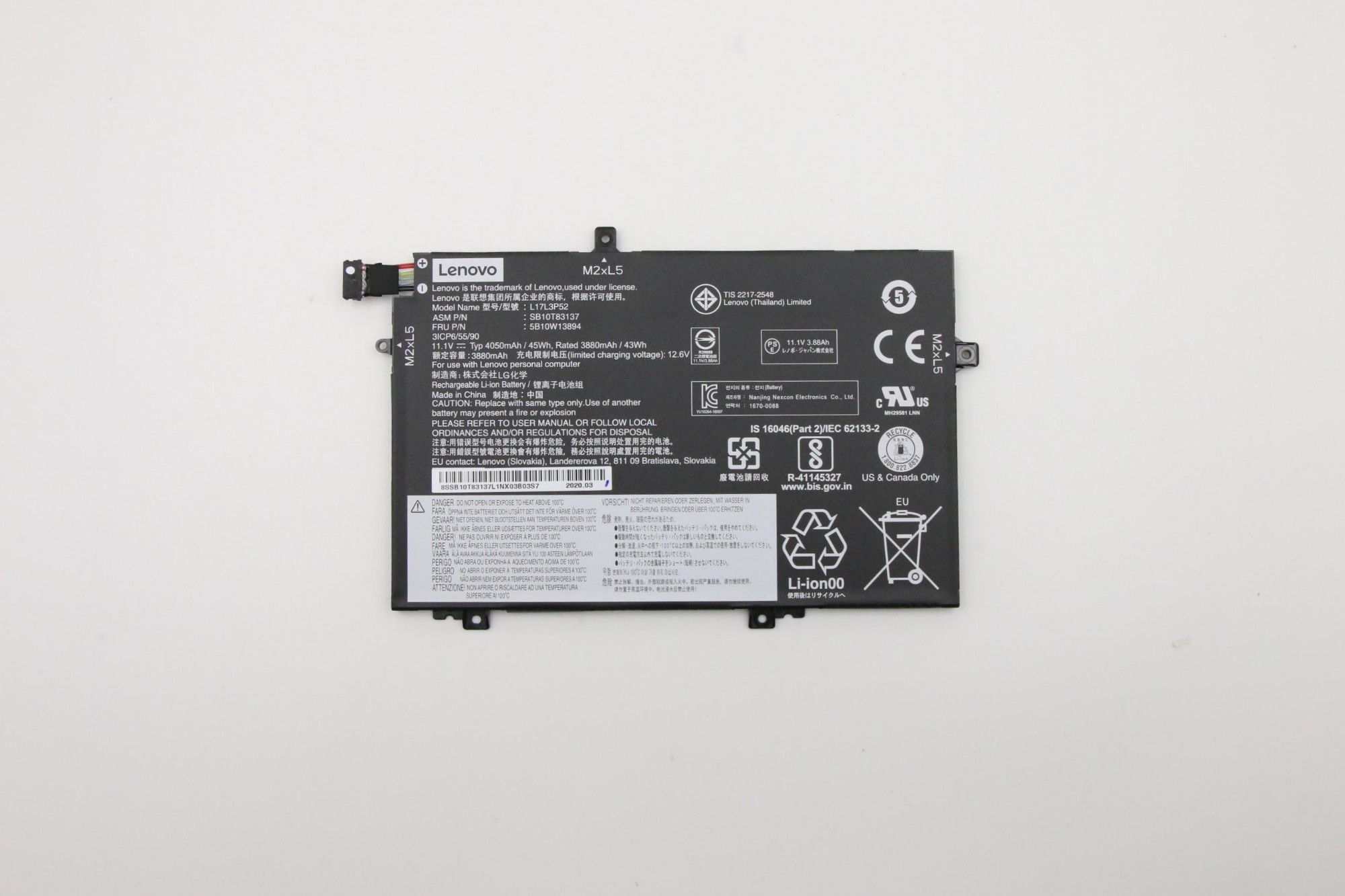 Lenovo 5B10W13894 laptop spare part Battery