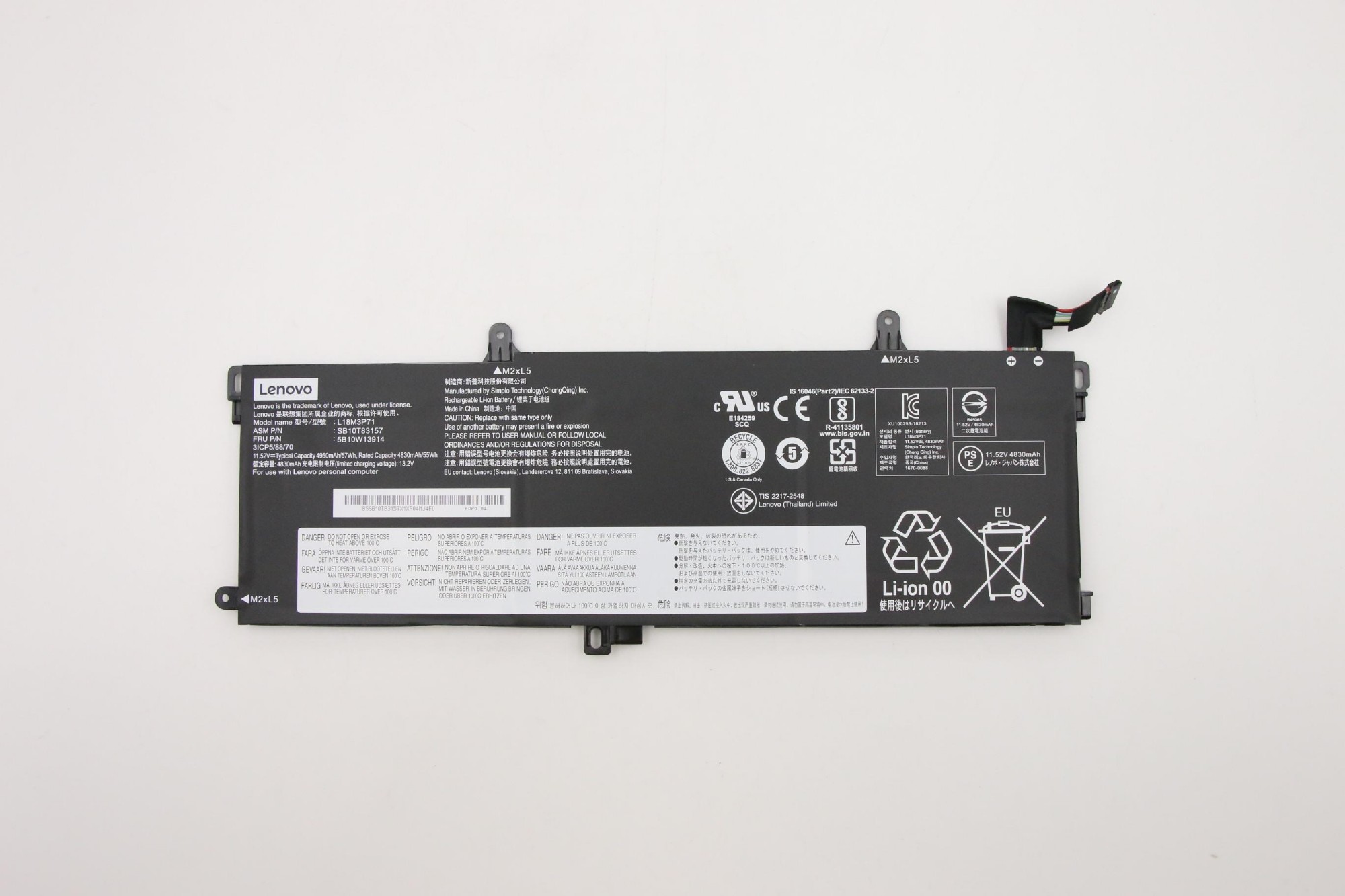 Lenovo 5B10W13914 laptop spare part Battery