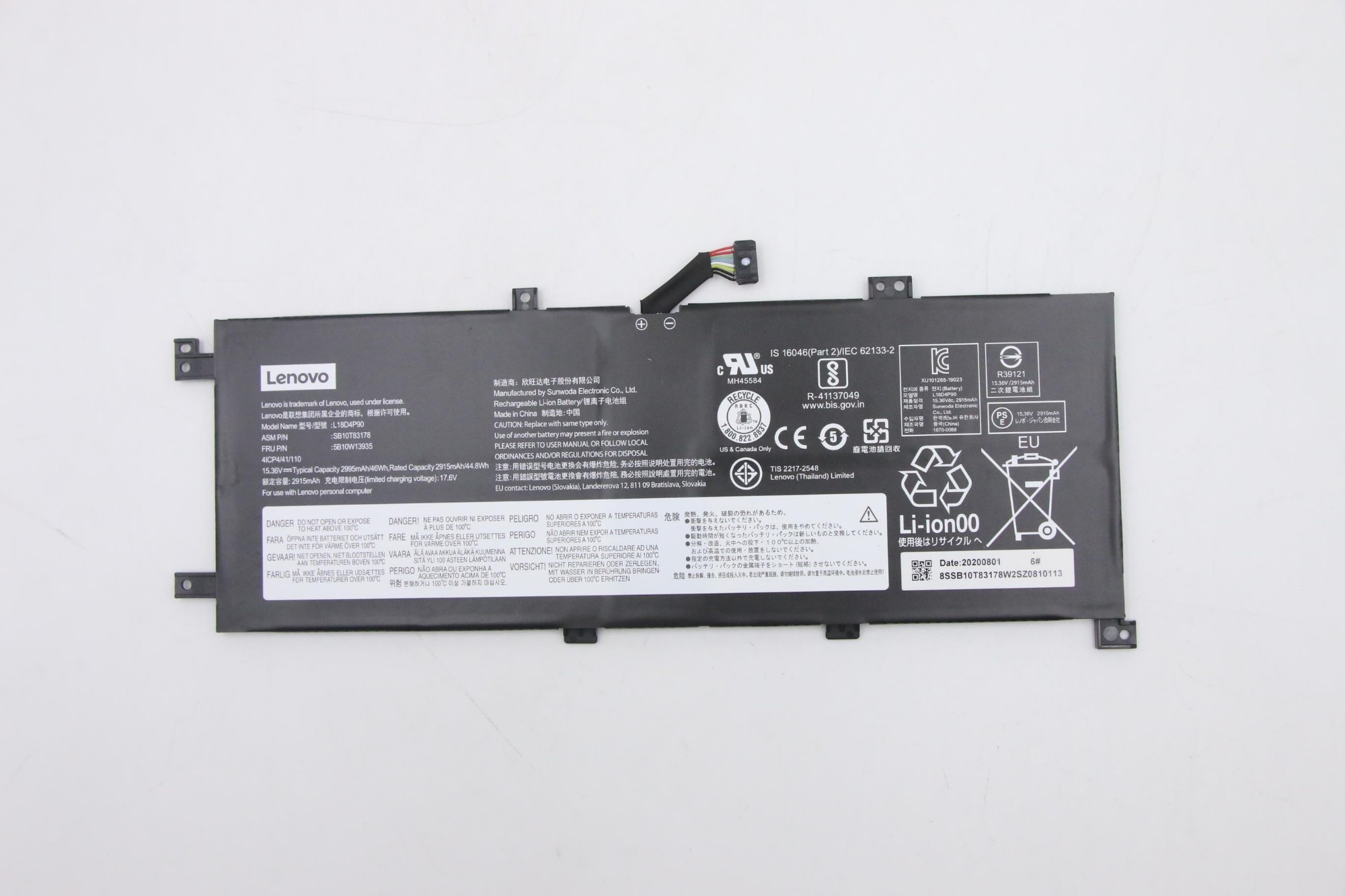 Lenovo 5B10W13935 laptop spare part Battery
