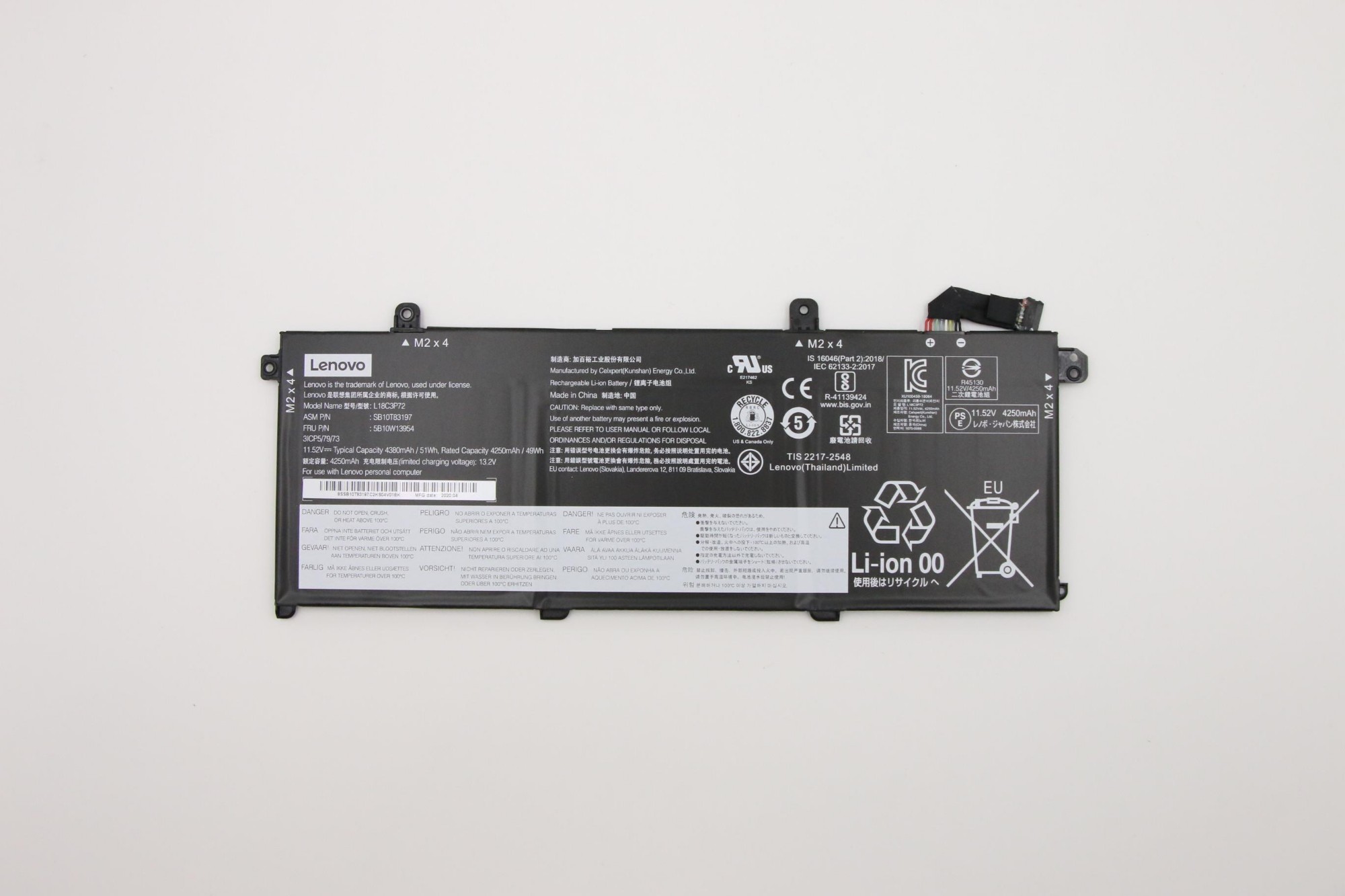 Lenovo 5B10W13954 laptop spare part Battery
