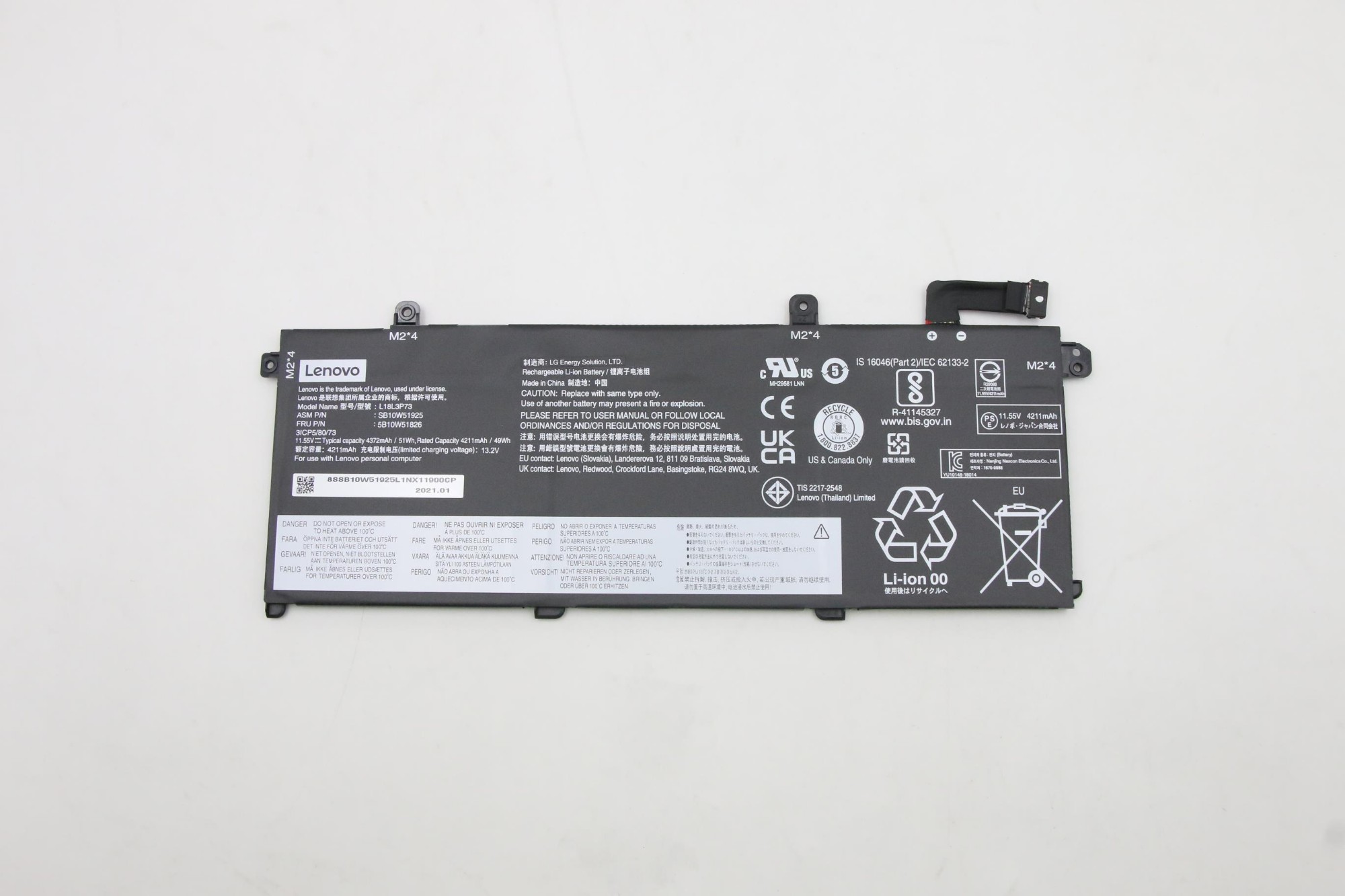 Lenovo 5B10W51826 laptop spare part Battery