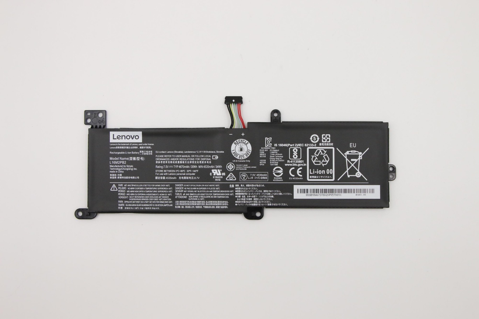 Lenovo 5B10W67165 laptop spare part Battery