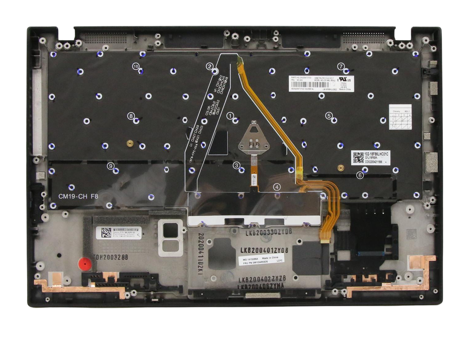 Lenovo 5M10W85956 laptop spare part Cover + keyboard