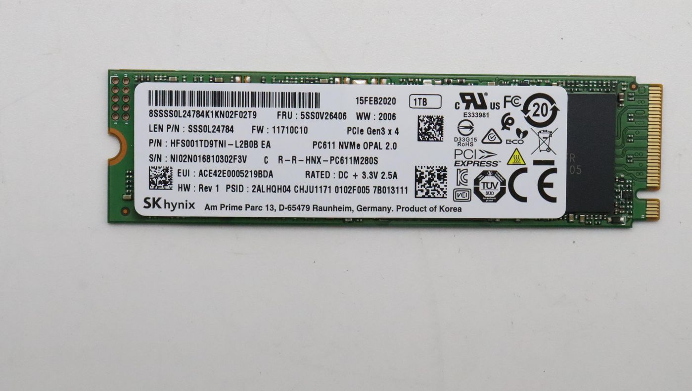 Lenovo 1TB M.2 PCIe NVMe solid-state
