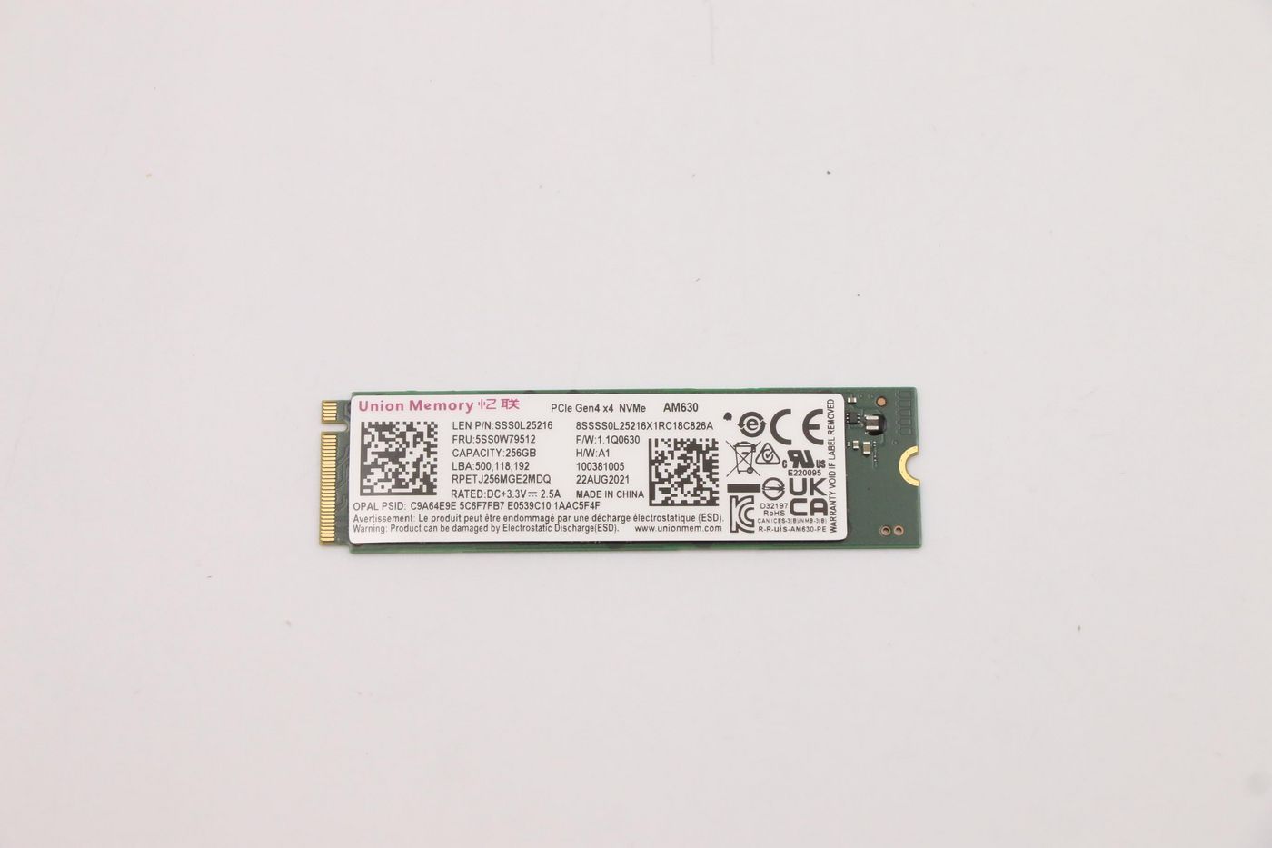 Lenovo 256GB M.2 2280 PCIe 4.0 NVMe