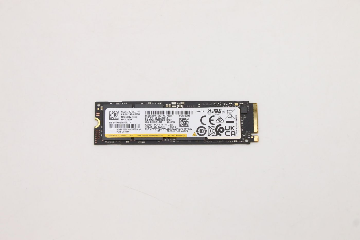 Lenovo 2TB M.2 PCIe 4.0 NVMe SSD