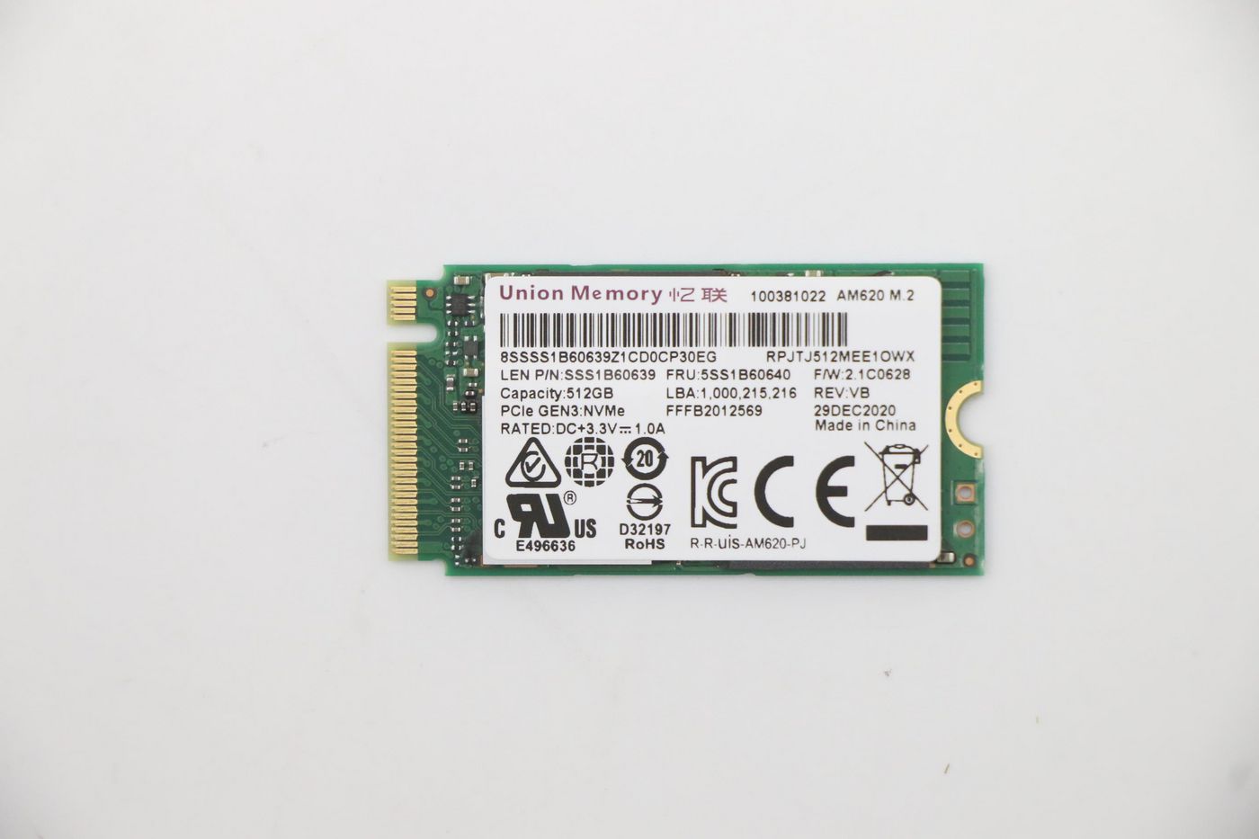 Lenovo 512GB M.2 PCIe 2242