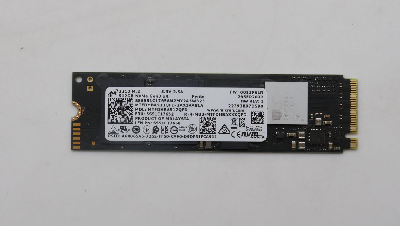 Lenovo 512GB M.2 PCIe NVMe QLC SSD