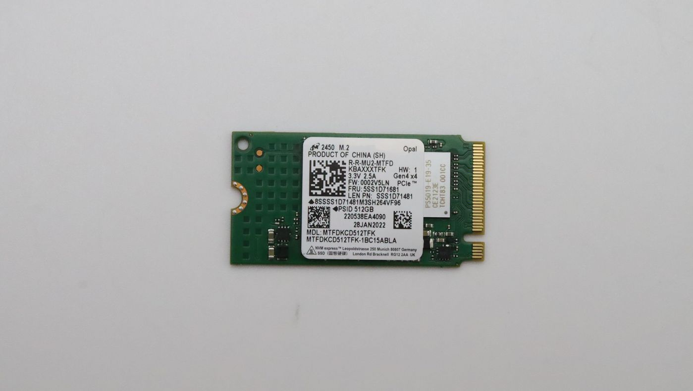 Lenovo 512GB M.2 2242 PCIe 4x4