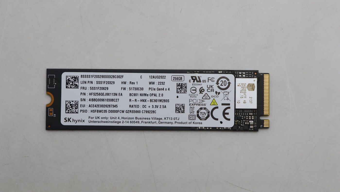 Lenovo 256GB M.2 2280 PCIe 4.0 x4 SSD