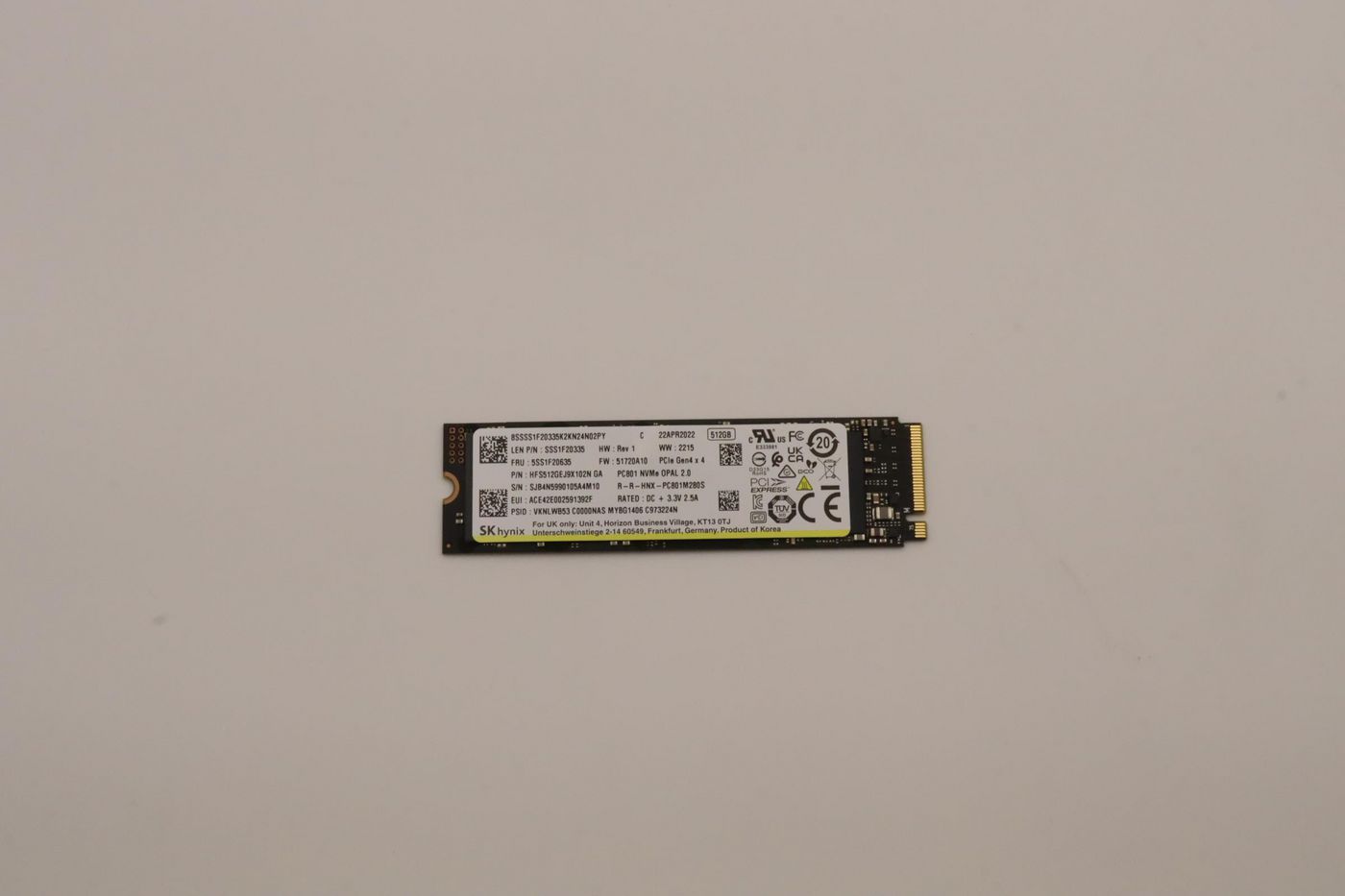 Lenovo 512GB M.2 2280 PCIe 4.0 SSD