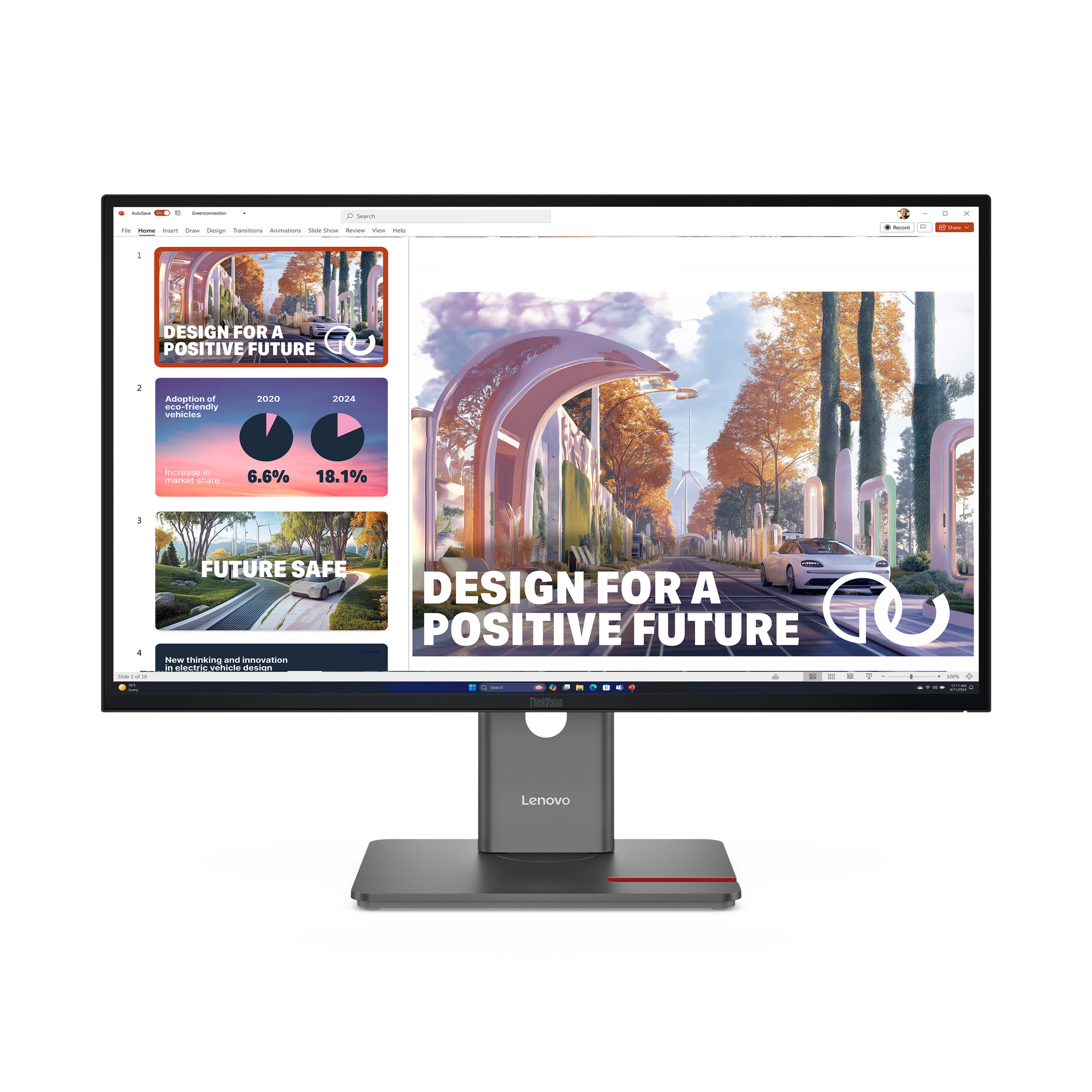 Lenovo ThinkVision P27QD-40 LED display 68.6 cm (27") 2560 x 1440 pixels Wide Quad HD Black