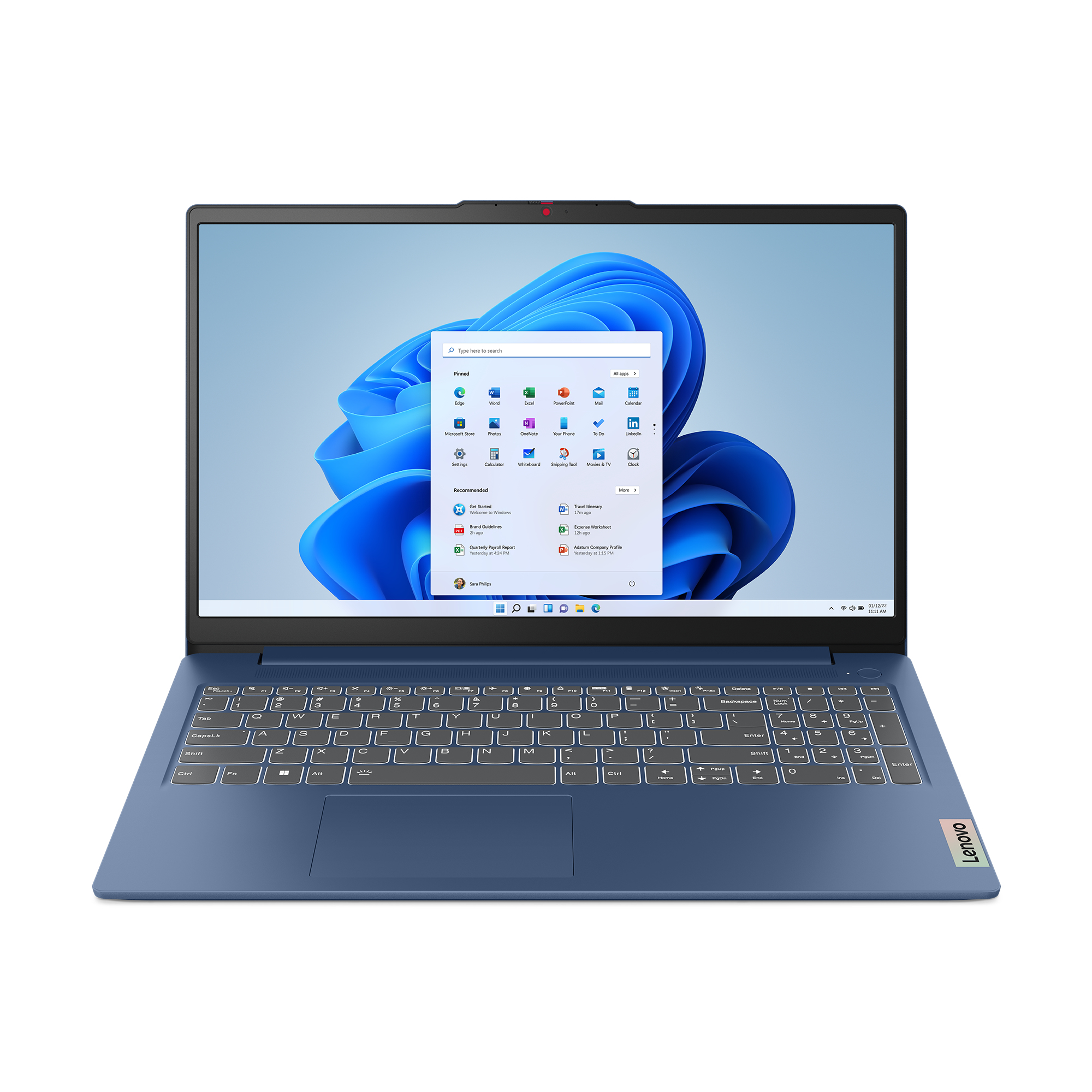 Lenovo IdeaPad Slim 3 15IAH8 Intel® Core™ i5 i5-12450H Laptop 39.6 cm (15.6") Full HD 8 GB LPDDR5-SDRAM 256 GB SSD Wi-Fi 6 (802.11ax) Windows 11 Home UK English Blue