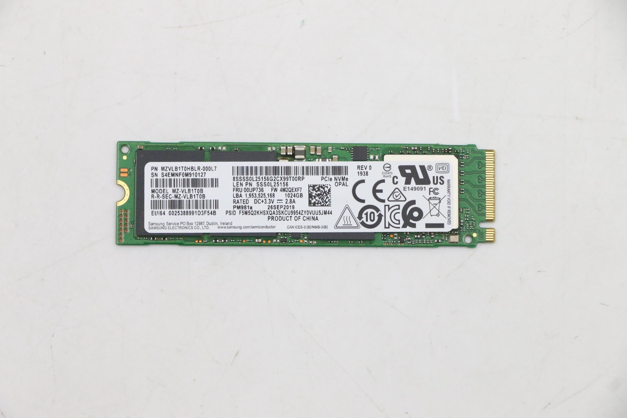 Lenovo 00UP736 1 TB M.2 PCI Express 3.0 NVMe