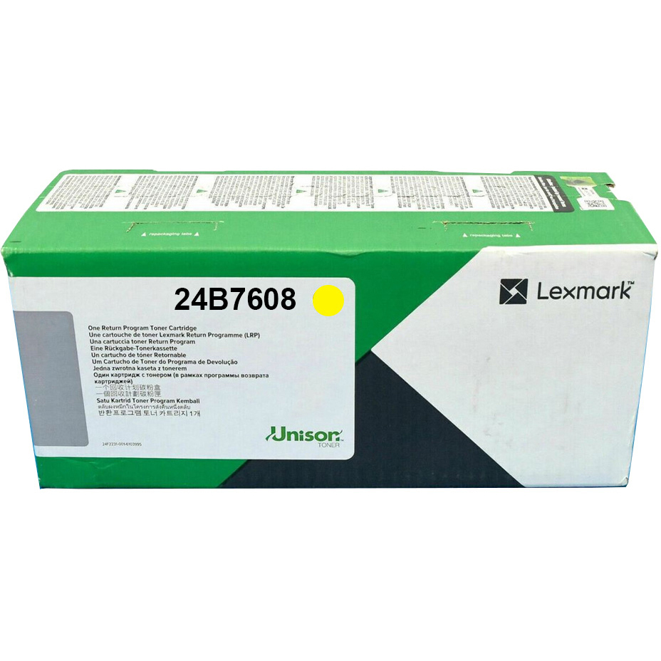 Lexmark 24B7608 Toner yellow return program, 12K pages ISO/IEC 19752 for Lexmark XC 8355