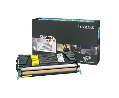 Lexmark C5220YS Toner-kit yellow return program, 3K pages ISO/IEC 19798 for Lexmark C 522/524/530/532/534