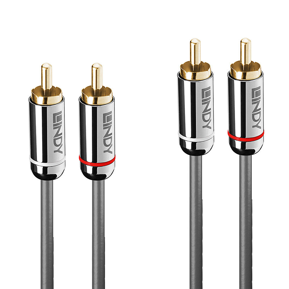 Lindy 2m Dual Phono Audio Cable, Cromo Line