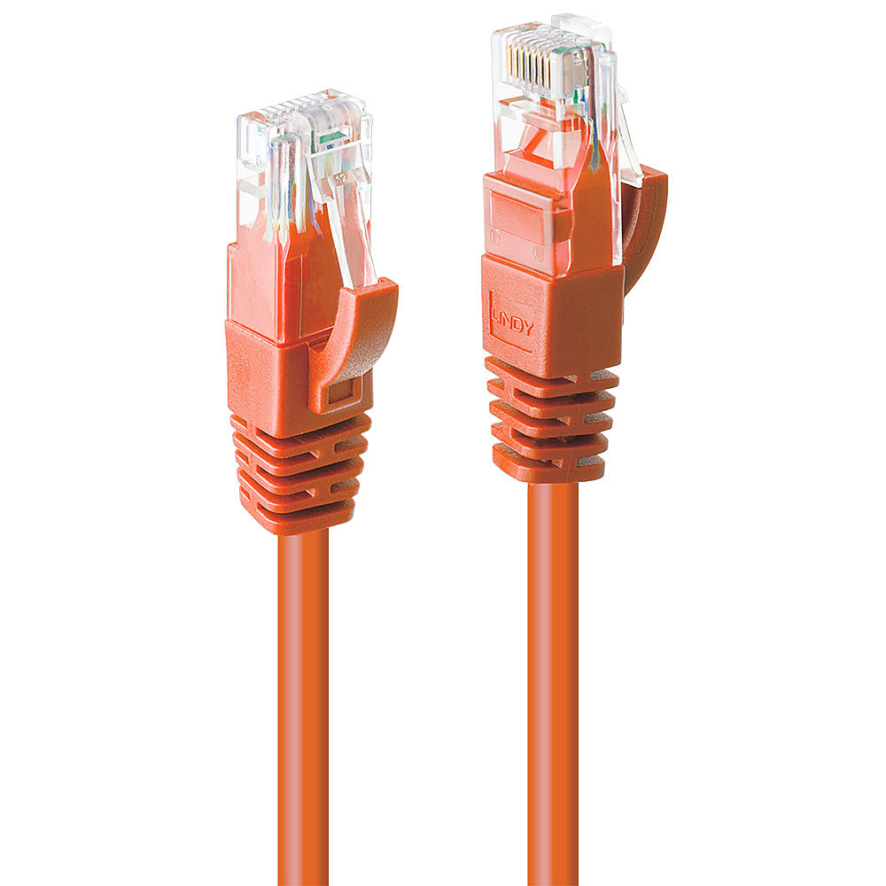 Lindy 0.5m Cat.6 U/UTP Network Cable, Orange