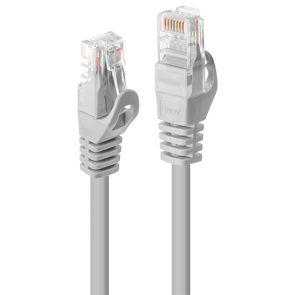 Lindy 0.5m Cat.5e U/UTP Network Cable, Grey