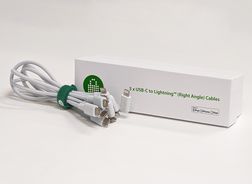 LocknCharge LNC10501 lightning cable 0.3 m White