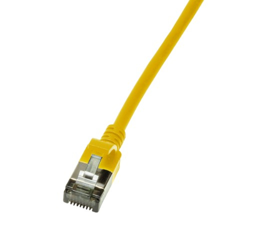 LogiLink Slim U/FTP networking cable Yellow 0.5 m Cat6a U/FTP (STP)