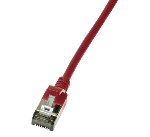 LogiLink Slim U/FTP networking cable Red 1 m Cat6a U/FTP (STP)
